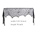 MACTING Halloween Cobweb Fireplace Scarf Decorations, 18 x 96 inch Mysterious Lace Spiderweb Mantle Lace Runner Festive Supplies for Halloween Christmas Party Door Window Decoration Black