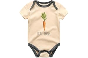 KiddiePro Minimalist Locally Grown Vegetable Carrot Theme Unisex Baby Bodysuit Farm Veggies Vegan Shirt Baby Clothes Pregnanc