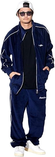 ディーオーピー Dop セットアップ メンズ 大きいサイズ ベロア生地 トラックジャケット トラックパンツ 上下セット ビッグシルエット ロングパンツ 通販 Amazon