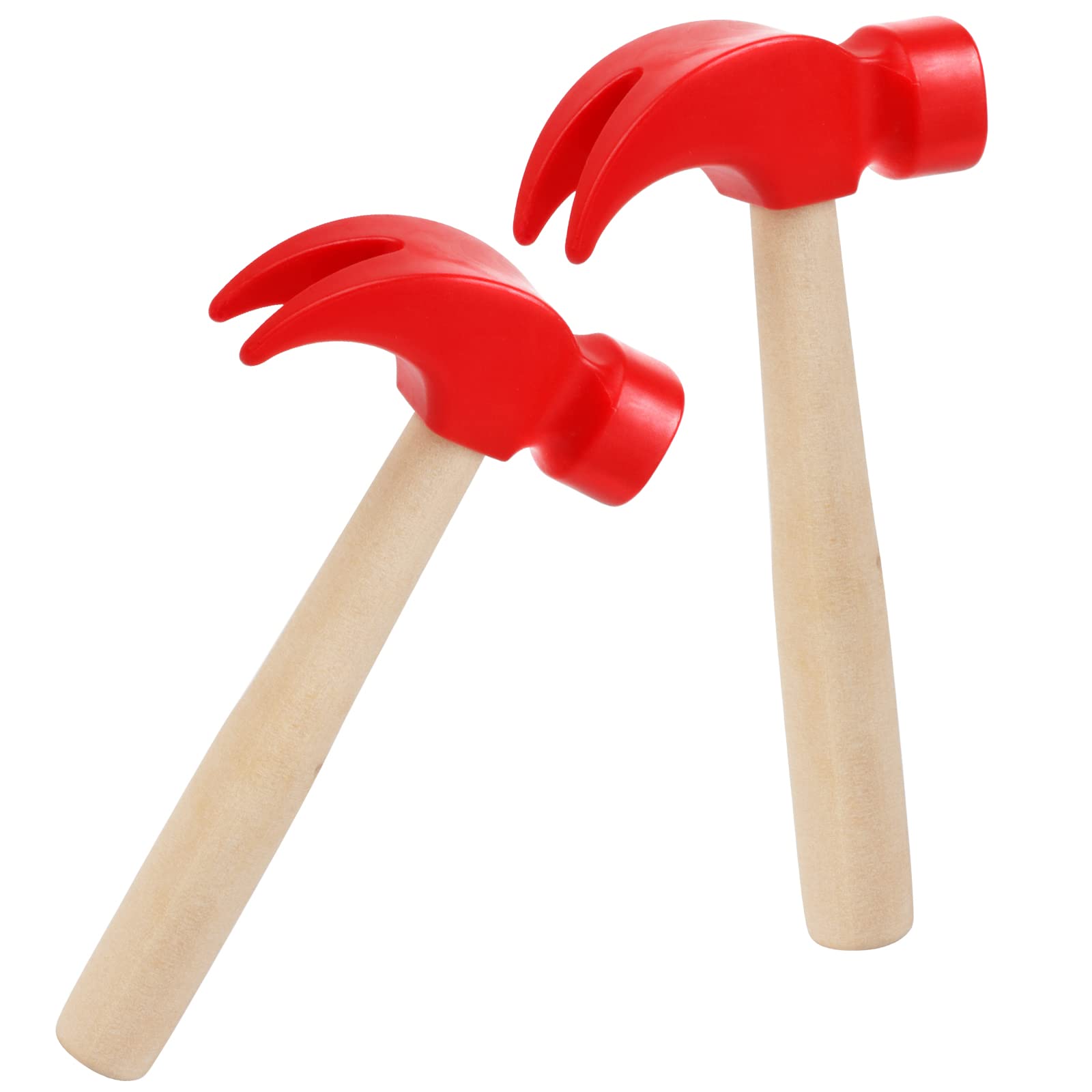 Photo 1 of ***1 IS DAMAGED*** 2 Pack Wooden Hammer Toys Simulation Hammers Maintenance Tools Educational Toys for Kids Birthday Party Games Supplies