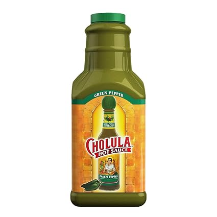 Amazon Com Cholula Green Pepper Hot Sauce 64 Ounce Bottle Crafted With Jalapeno And Poblano Peppers And Signature Spice Blend Gluten Free Kosher Vegan Low Sodium Best Thing