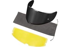 PSLER Sedici Strada 2 Visor - Sedici Strada 2 and Strada 3 Face Shield Motorcycle Helmet visor for Sedici Strada 2 Strada 3 FF801 FF397，Anti-Fog Film + Deep Black Visor