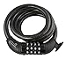 Lumintrail Bike Cable Lock, Self Coiling 12mm Braided Steel Cable Resettable Combination Cable Lock with Included Mounting Bracket (1 or 2 pack)