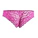 YiZYiF Men's Lace Briefs Underwear Gay Fetish Crossdress Panties with Sissy Pouch Rose,X-Large(Waistline 29.0-46.0