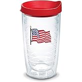 American Flag 16 oz Tumbler with lid