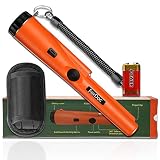 ForDoc Pinpoint Handheld Metal Detector pinpointer - Metal detectors for Adults and Kids Include a 9V Battery and a Belt Holster Orange