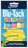 Bostik Blu-Tack Reusable Adhesive: 75g, 5 strips- orange, green, pink, blue & yellow / Assorted (Orange, Green, Pink, Blue & Yellow)
