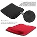 Nex® Mouse Mat with Wrist Rest Pad Mouse Pad Keyboard Mouse Memory Foam Stress Disorder Pads Kit Wrist Rest Pad for Surfing and Gaming (Red)
