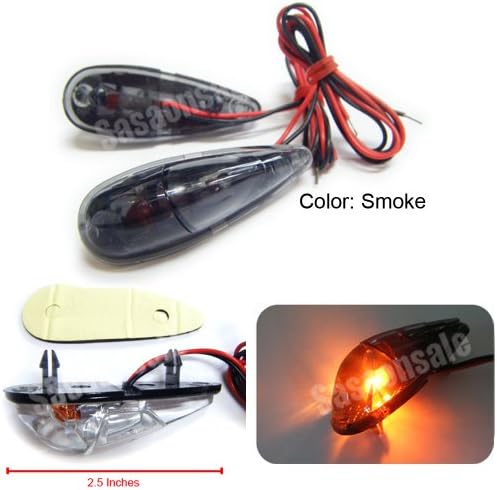 MIT Motors - SMOKE - Mini Universal Motorcycle Turn Signals Blinker Indicator - HONDA CBR 600 F2 F3 F4 F4i 900 400RR 600RR 900RR 929RR 954RR 1000RR