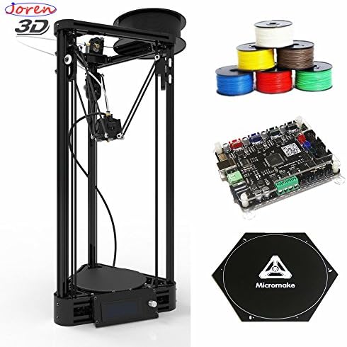 Unassembled DIY Reprap Kossel Mini Delta 3D Printer Support Auto leveling larger Print Size Rostock 3D Printer + With Heated and Bigger Power and Filament