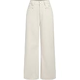 CIDER Jeans for Women High Waist Wide Leg Denim Pants Straight Leg Trouser Pants Mid Waist Trendy