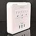 Multi Outlet Wall Mount Adapter Surge Protector with 3 High-Speed USB Charging Ports(3.1A), OviiTech Wall-Mountable Design with 3 AC Outlets