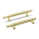 homdiy 10 Pack Matte Gold Cabinet Pulls Kitchen