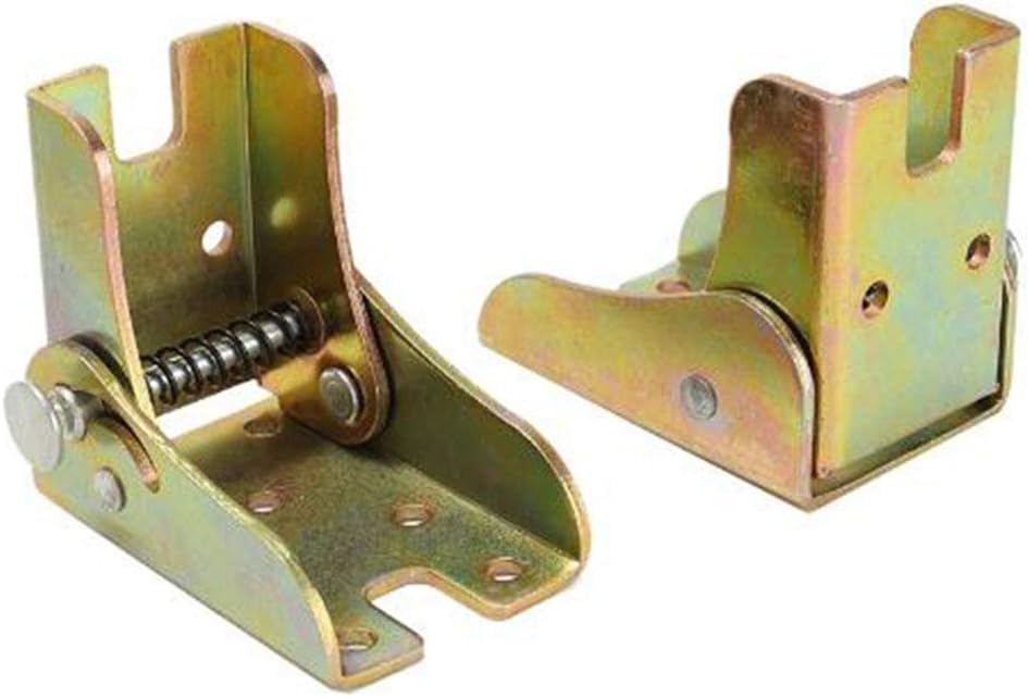 2 Pack 90 Degree Self Locking Folding Hinge Heavy Duty Metal Furniture Leg Bracket for Table Workbench DIY Furniture, - Image 3