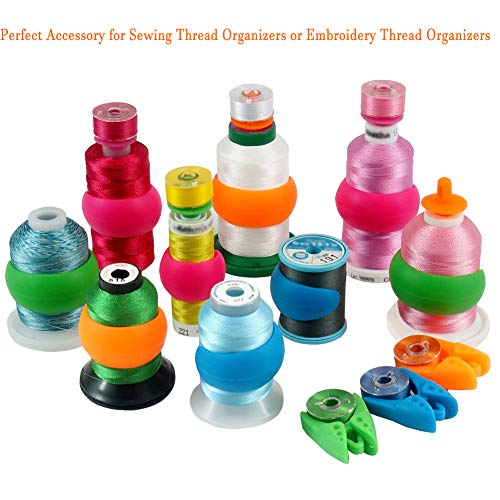 RoomDiary 50pcs Spool Huggers to Prevent Thread Unwinding and Keep Thread Tails Under Control