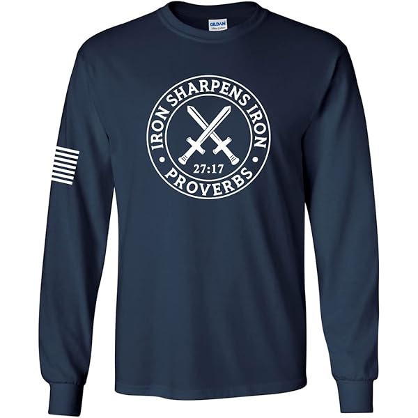 Proud Navy Dad Long Sleeve T-Shirt in Navy - Small | Amazon.com