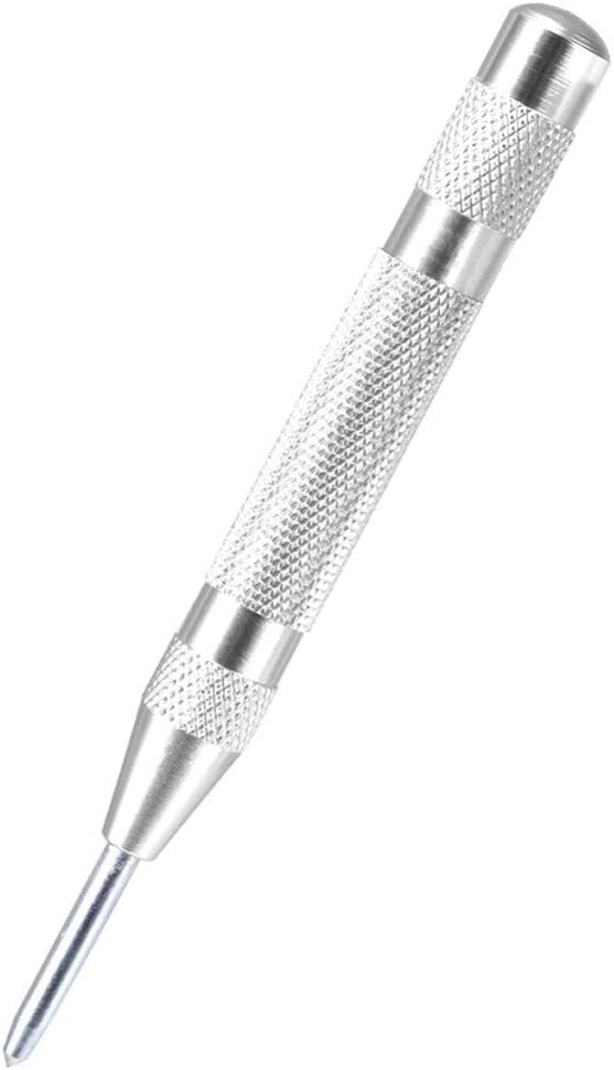 Quaanti Automatic Center Punch Spring Loaded Punch Tool for Steel Wood