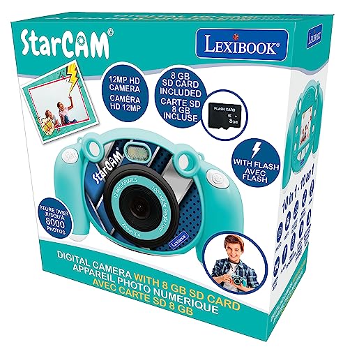 Lexibook - 4-in-1 Kids Camera with Photo, Video, Audio and Game Functions - DJ080