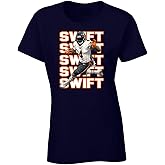 Tenacious Tops Navy Chicago D'Andre Swift Text Pic Womens T-Shirt