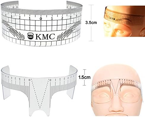 NMKL 2PCS Reusable Eyebrow Stencil Rulers Set for Eyebrow Microblading Permanent Makeup Tools Tattoo Accessories (#1#2)