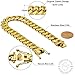Premium 14KT Gold Plated Stainless Steel Heavy Solid Miami Cuban Link Chain. Secure Box Lock. 30