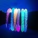 BUDI 24 Pcs Colorful LED Bracelets Light Up Party Favors 2-Dozen Decorations: 12 Bubble Bracelets+12 Beaded Bracelets Flashing Toys for Birthday Party Night Games Fun Events
