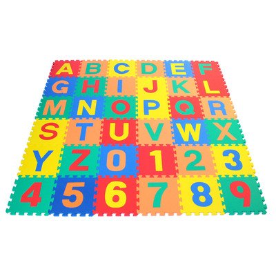 UPC 038213092369, Wonder Mat Non-Toxic Non-Recycled Alphabet Letters &amp; Counting Numbers Soft Foam Learning Waterproof Playmats