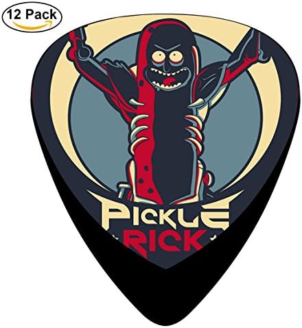 Gufun Guitar Picks I'm Pickle Rick &amp; Morty Custom Three Size Electric Celluloid Plectrums (12-Pack)