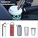 Muslish Collapsible Silicone Straws, BPA-Free, FDA approved, Portable 4 Pack Reusable Drinking Straws with Case for Yeti/RTIC/Tervis/Ozark- 4 Brush
