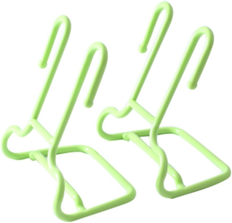 YingKu Multi-function Folding Hook Portable Air Shoe Rack Drying Shoe Hanger 2pcs (Green)