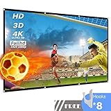 LOVAC 120 Inch Projector Screen,4k Rear Projection Screen 16:9 HD,Foldable Portable Anti-Crease Outdoor Movie Screen for Home Theater (Thin)