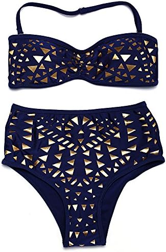 Ms high-waisted bikini fission flower type tipping them hot spring bathing suit