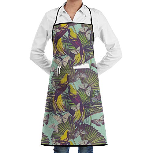 Butterfly Small Yellow Bird And Iron Tree Bbq Waiter Housekeeper