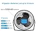 8 inch 5200mAh Metal Desk Fan for BBQ Outdoors Travel Office by EasyAcc