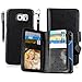 Galaxy S7 Edge Case, S7 Edge Case, TabPow 9 Card Slot Series - Wallet Folio PU Leather Case Cover with Detachable Magnetic Hard Case for Samsung Galaxy S7 Edge, Black