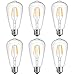 Antique LED Bulb, Oak Leaf 4w ST64 Vintage Edison Light Bulb LED Lighting Soft White 2700K pack of 6