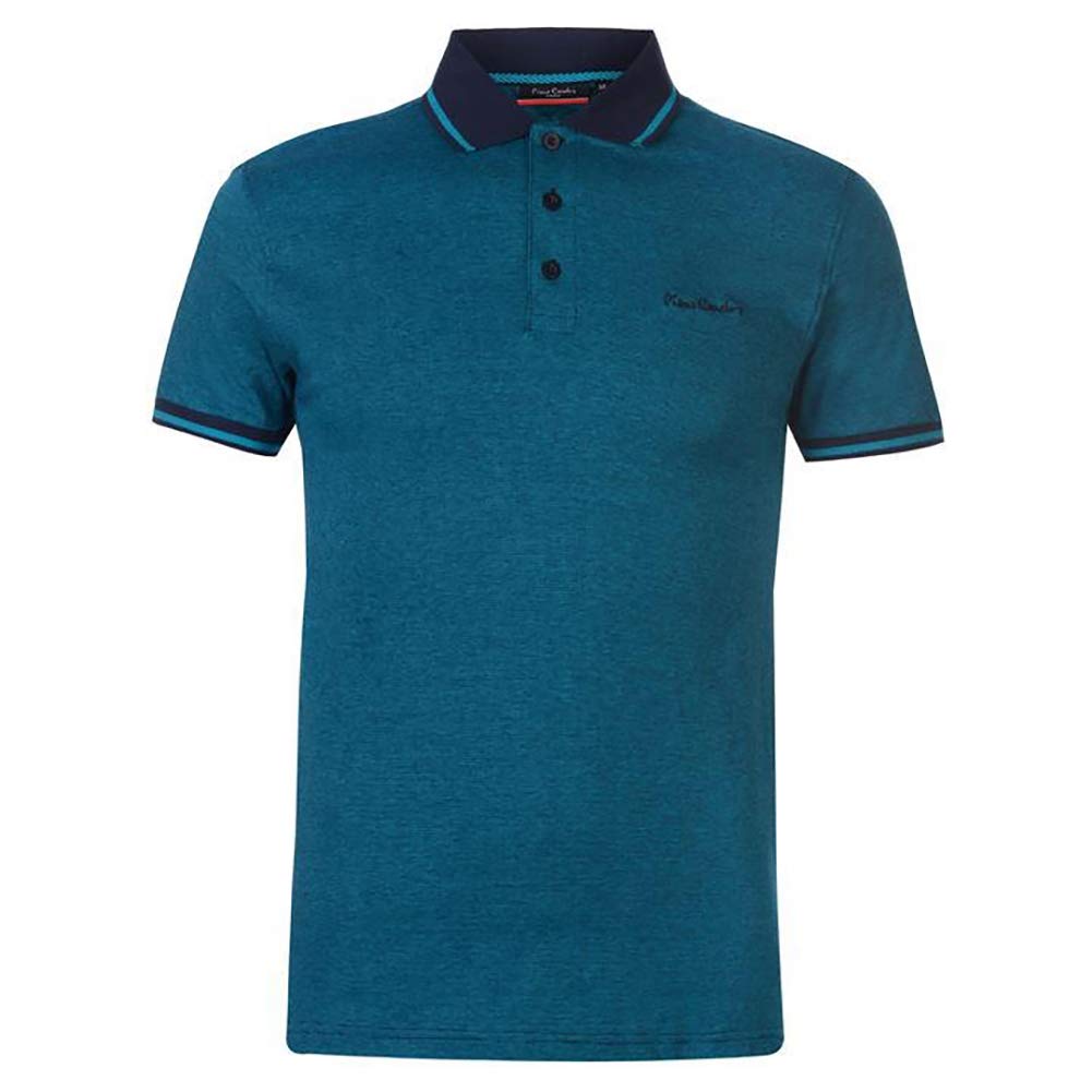 Pierre CardinMens Engineered Thin Stripe Polo with Signature Embroidery