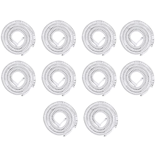 Power Gear Coiled Telephone Cord, 10 Pack, 4 Feet Coiled, 25 Feet Uncoiled, Phone Cord works with All Corded Landline Phones, For Use in Home or Office, White, 52242