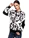 Women' s Casual O-neck Patchwork Long Sleeve Floral Print Pullover Sweatshirt