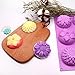Silicone Molds Flower Soap Mold Candy Molds Chocolate Molds Biscuit Cake Mold Ice Cube Tray Muffin Pan, 6 Cavity Set of 2 Pack (piank)