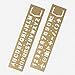 Brass Alphabet & Number Template Set of 2,JoyTong Multifunctional Drawing Stencil Bookmark Lettering Stencil Set Guide with Symbols