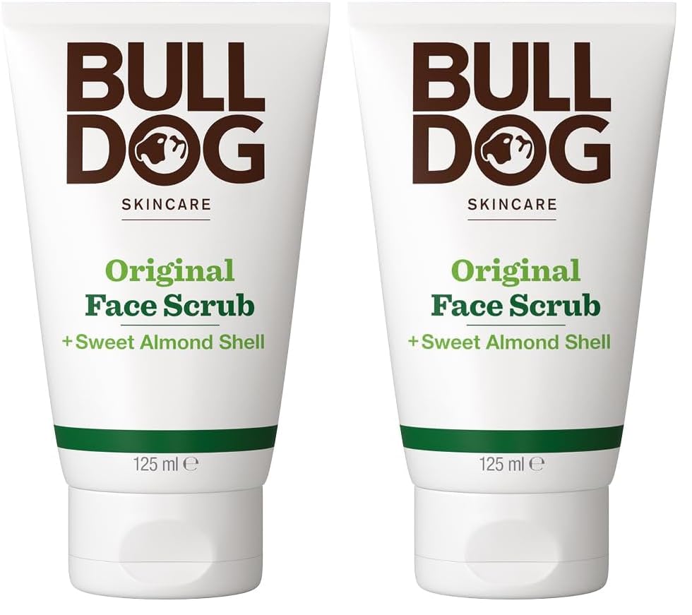 BULLDOG SKINCARE - Original Face Scrub For Men Exfoliating Almond Shell Scrub 125 ml (Pack of 2)