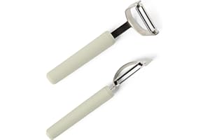 �鶹�� Basics Vegetable Peelers with Protective Covers, 2-Piece Set, Dishwasher-Safe, Linen Gray