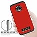 Moto Z Play Case, Venoro [Shockproof] Slim Hybrid Dual Layer Armor Defender Rugged Protective Case Cover for Motorola Moto Z Play/Moto Z Play Droid (Red)