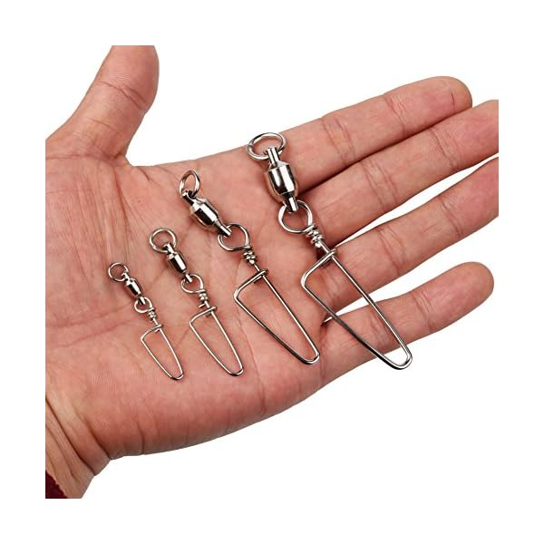 Sougayilang-Fishing-Ball-Bearing-Swivel-Snap-Saltwater-Fishing-Swivels-with-Coastlock-Snap-Connector-Fishing-Tackle