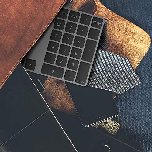 Cateck Bluetooth Numeric Keypad, Aluminum Wireless Bluetooth 34Key