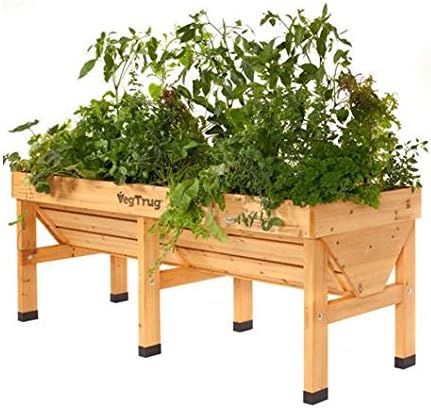 Mesa de cultivo de madera Vegtrug grande: Amazon.es: Jardín