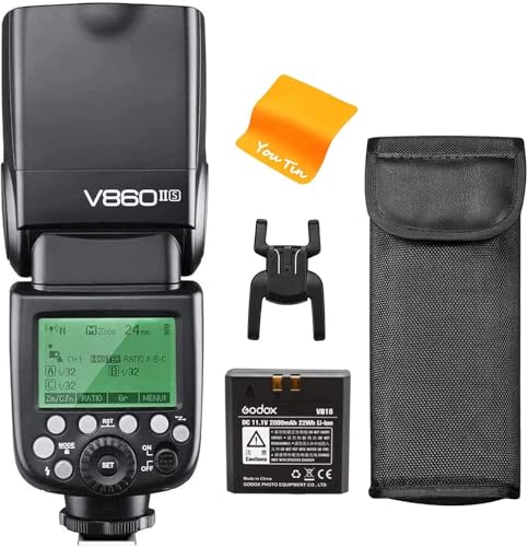 Godox Camera Flash Speedlight V860II-S for Sony TTL 1/8000s HSS 2.4GHz Wireless X System GN60 Compatible with Sony Digital Cameras a9 a7 a7II a7III a7R III a7RII a7SII a6000 a6300 a6500