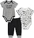 Calvin Klein Baby Boys 3 Pieces Bodysuit Pant Set, Black/White, 18M