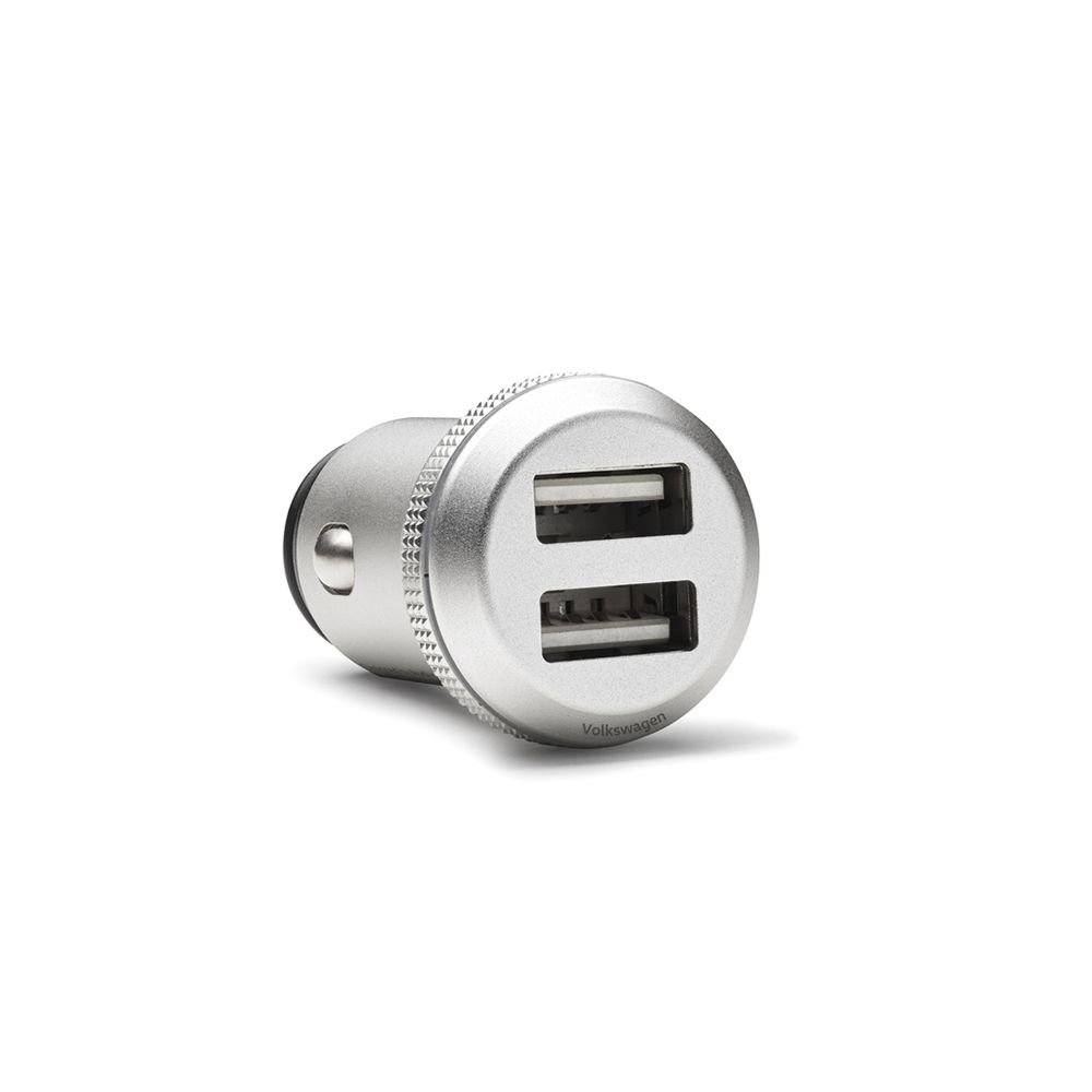 Volkswagen 000051443D Charging Adapter USB Dual 12 V Socket Charger Aluminium